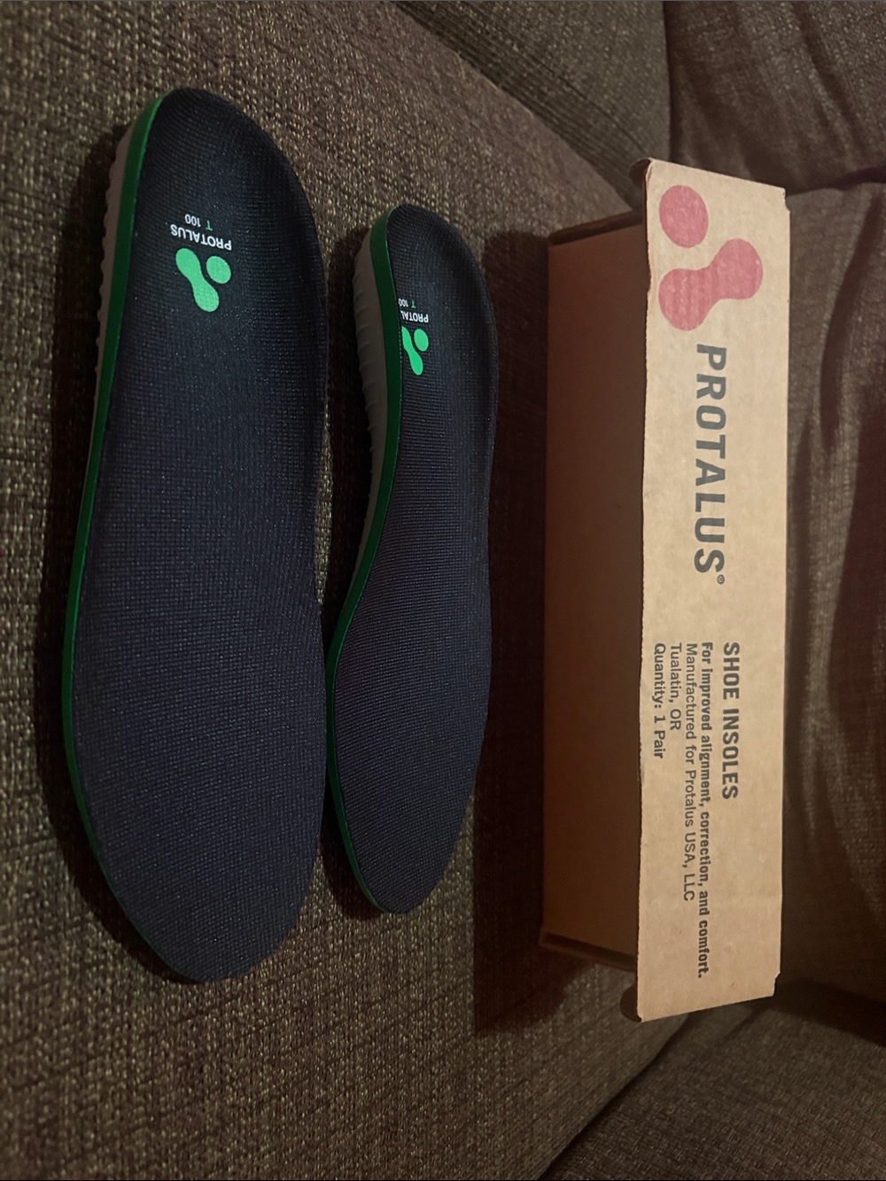 Black & Green Women’s Orthotic Insoles TE100